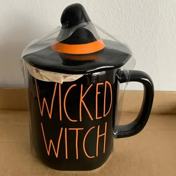 Rae Dunn Wicked Witch Mug w/ Topper Halloween NEW - Picture 2 of 3